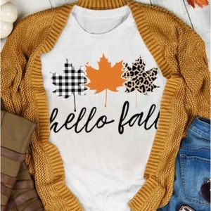 New - 🍁 Hello Fall 🍁 T-Shirt - Size M